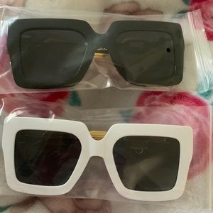 🚨 PRICE IS FIRM 🚨 super cute trendy sunglasses 😎🤍🖤 NWOT!